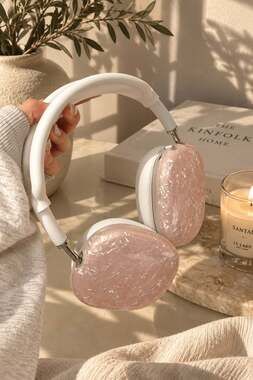 AirPods Max Case,Cute Bow Luxurious Design,Clear Crystal Glitter